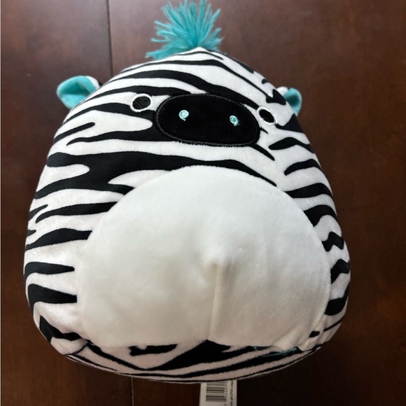 Zebra squishmallow with Teal Accents - Picture 1 of 7